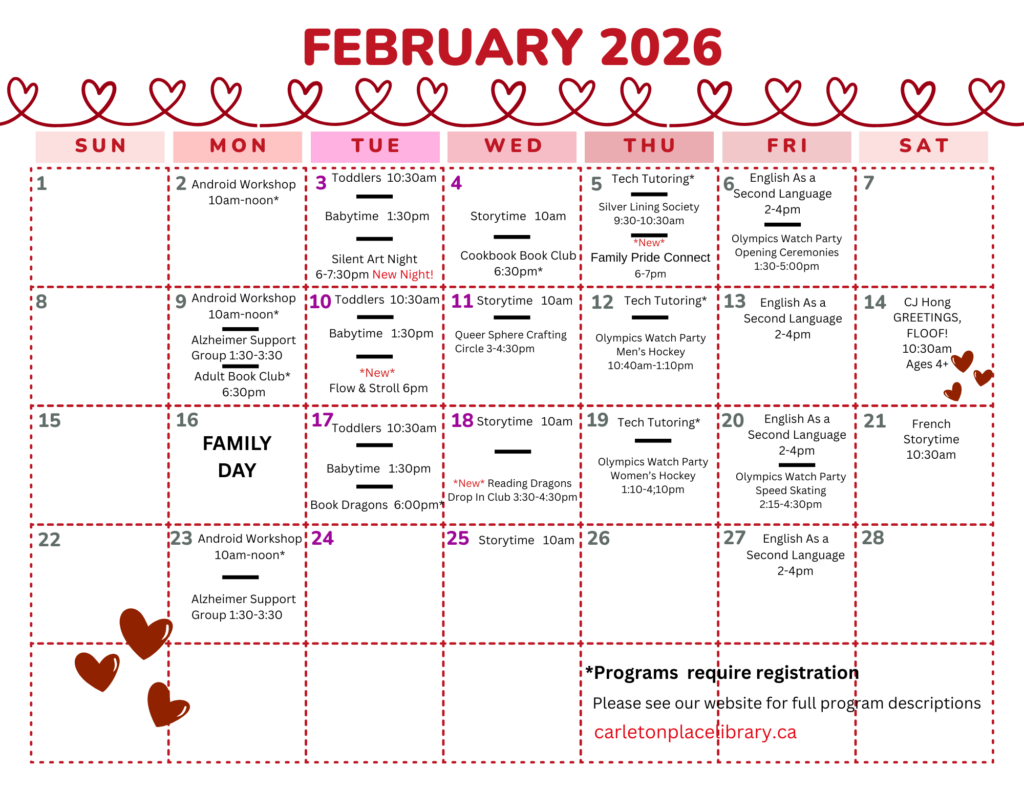 February program calendar