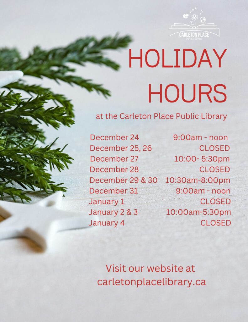 2025 Christmas Holiday Hours poster
